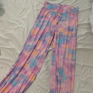 LoveShackFancy X Beach Riot Riot Lounge Pant RAINBOW MULTI TIE DYE Activewear